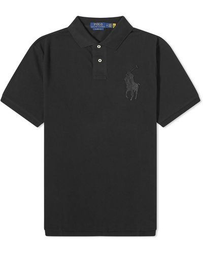 Polo Ralph Lauren Leather Pp Polo Shirt - Black