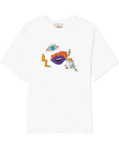 ALÉMAIS Alémais Meagan Embroidery T-Shirt - White