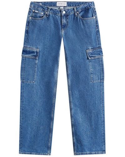 Calvin Klein Extreme Low Rise Baggy Cargo - Blue