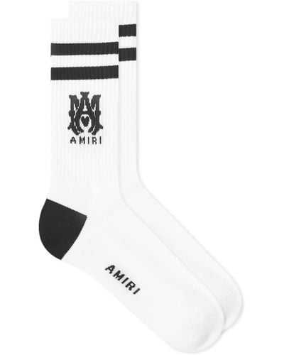 Amiri Ribbed Ma Athletic Socks - White