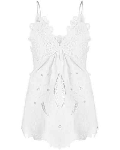 Isabel Marant Victoria Embroiderd Vest Top - White