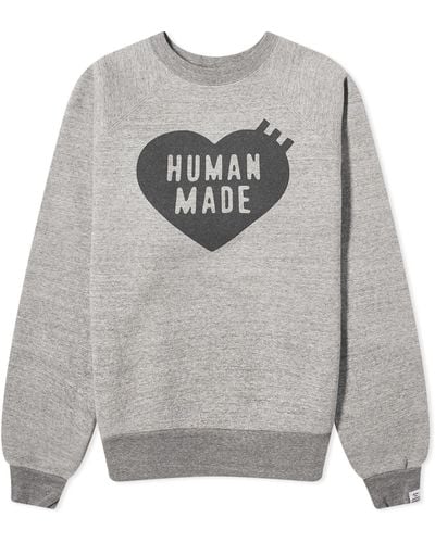 Human Made Heart Crew Sweat - Gray