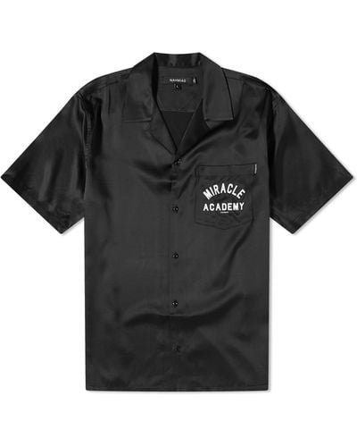 NAHMIAS Miracle Academy Short Sleeve Silk Shirt - Black