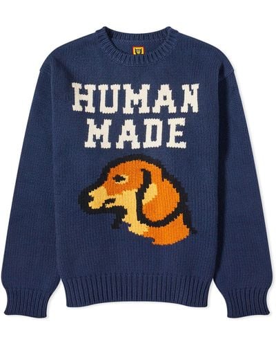 Human Made Dachs Knit Sweater - Blue
