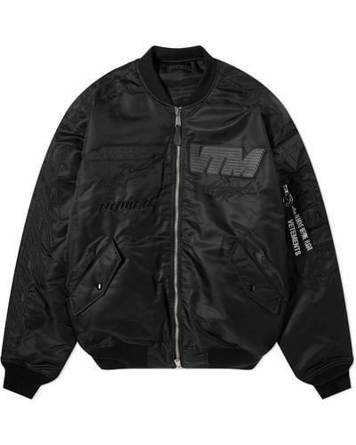 Vetements Out Racing Bomber Jacket - Black