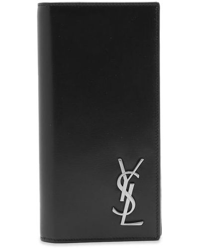 Saint Laurent Ysl Metal Logo Continental Wallet - Black