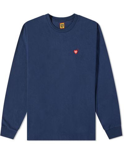 Human Made Long Sleeve Double Heart T-shirt - Blue