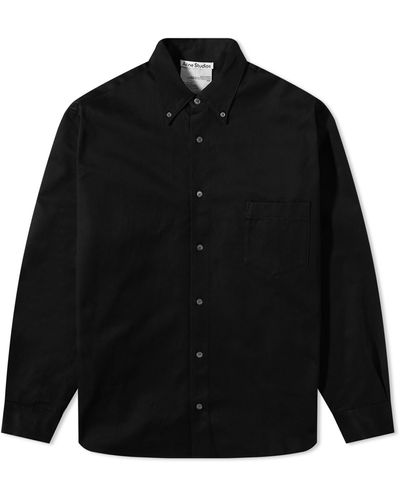 Acne Studios Odrox Cotton Twill Overshirt - Black