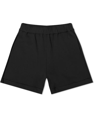 Jil Sander Brushed Cotton Terry Shorts - Black