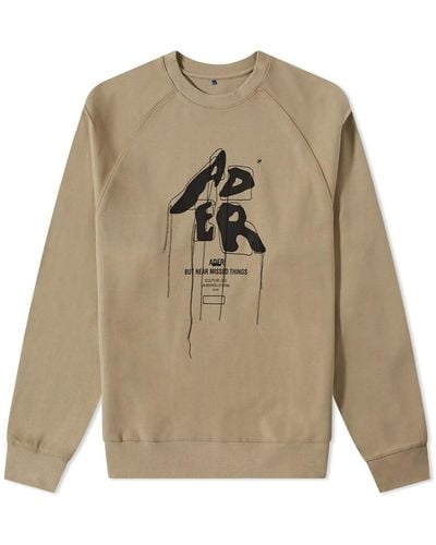 Adererror Embroidered Logo Crew Sweat - Natural