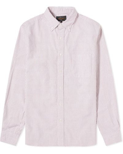 Beams Plus Button Down Candy Stripe Shirt - Multicolour