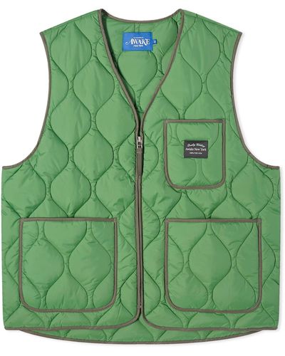 AWAKE NY Quilted Vest - Green