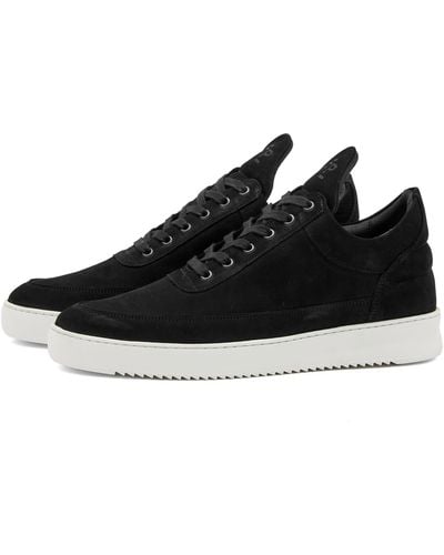 Filling Pieces Low Top Ripple Nappa Trainers - Black
