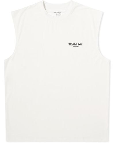 Represent Team 247 Oversized Tank T-Shirt - White