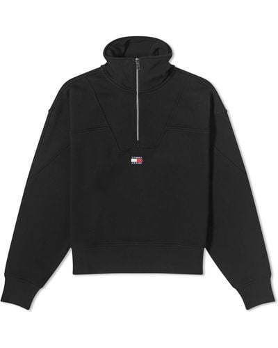Tommy Hilfiger Quarter Zip Xs Badge Sweater - Black