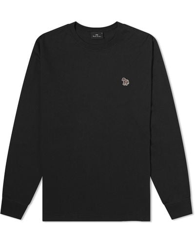 Paul Smith Long Sleeve Zebra Logo T-Shirt - Grey