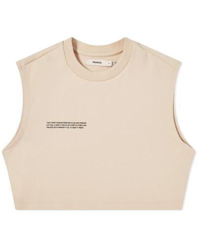PANGAIA Double Jersey Crop T-Shirt - Natural