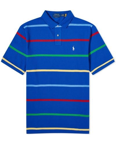 Polo Ralph Lauren Stripe Polo Shirt - Blue