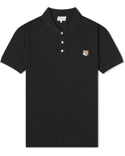 Maison Kitsuné Fox Head Patch Regular Polo Shirt - Black