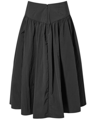 Peachy Den Deba Midi Nylon Skirt - Black