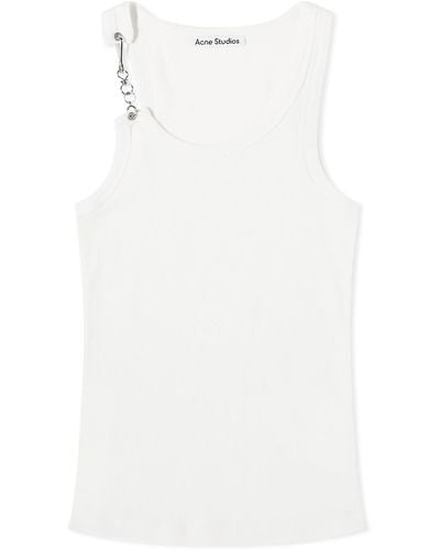 Acne Studios Chain Strap Vest Top - White