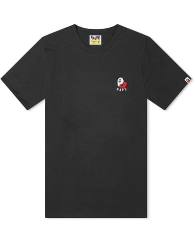 A Bathing Ape Ape Head 2 Point T-Shirt - Black