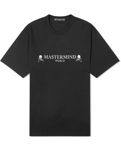 MASTERMIND WORLD Embroidered Skull Logo T-Shirt - Black