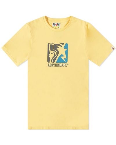 A Bathing Ape Archive Bape General T-Shirt - Yellow
