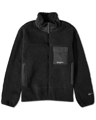 Neighborhood Boa Fleece Jacket - Black