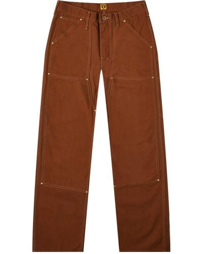 Human Made Duck Double Knee Trousers - Brown