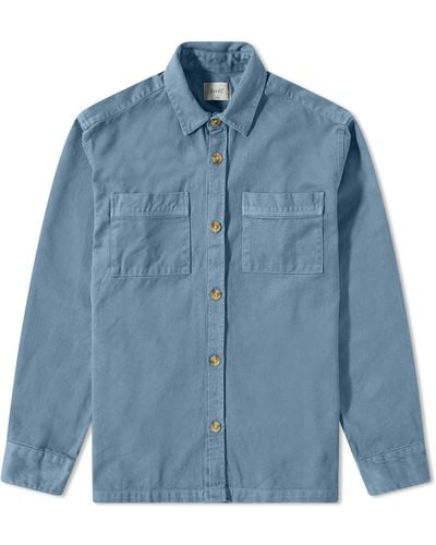 Forét Mellow Twill Overshirt - Blue