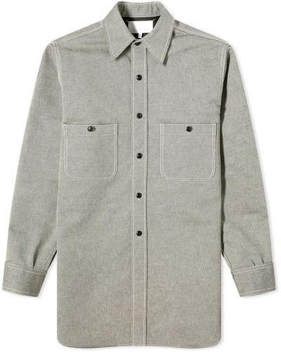Maison Margiela Twill Pocket Overshirt - Grey