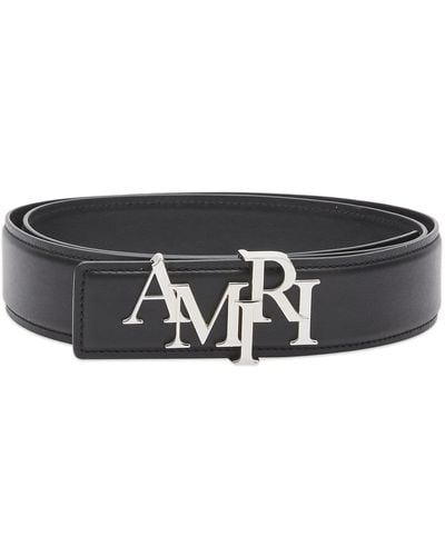 Amiri 4Cm Staggered Logo Belt - Black
