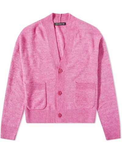 Cole Buxton Brushed Cardigan - Pink