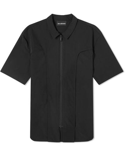 Han Kjobenhavn Technical Short Sleeve Zip Shirt - Black