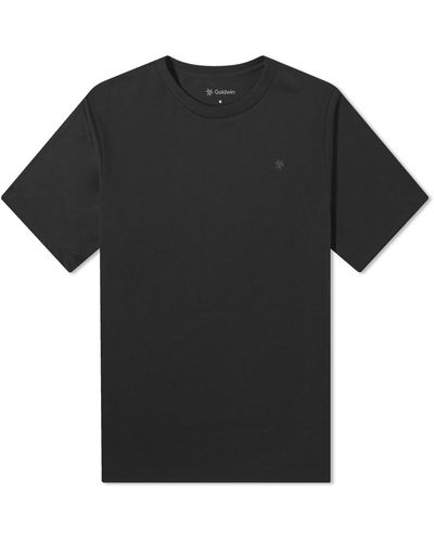 Goldwin Gw Lettered Print T-Shirt - Black