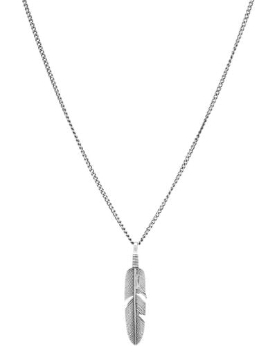 Serge Denimes Ethereal Feather Necklace - Metallic