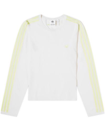adidas X Wales Bonner Knit Long Sleeve T-Shirt Chalk/Semi Frozen - White