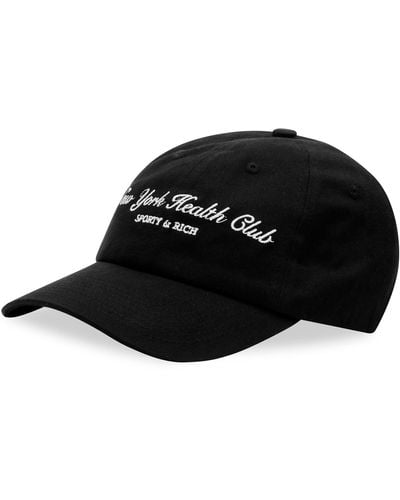 Sporty & Rich Ny Health Club Cap - Black