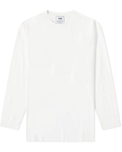 Y-3 Long Sleeve Classic Chest Logo T-Shirt - White