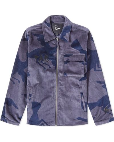 by Parra Clipped Wings Corduroy Jacket - Blue