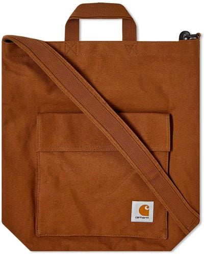 Carhartt WIP Dawn logo-patch Canvas Tote Bag - Brown