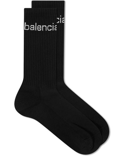 Balenciaga Dot Com Socks - Black