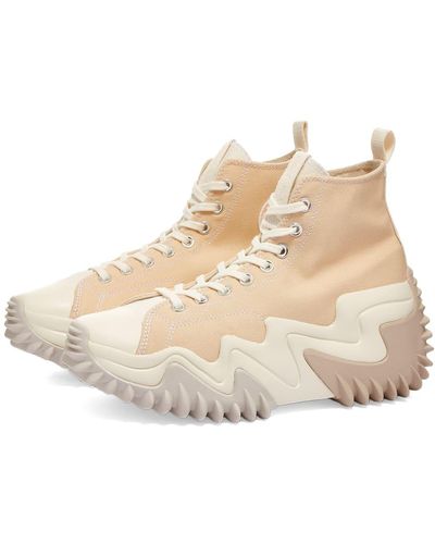 Converse Run Star Motion Hi-top Cx Platform Canvas Sneakers - Natural