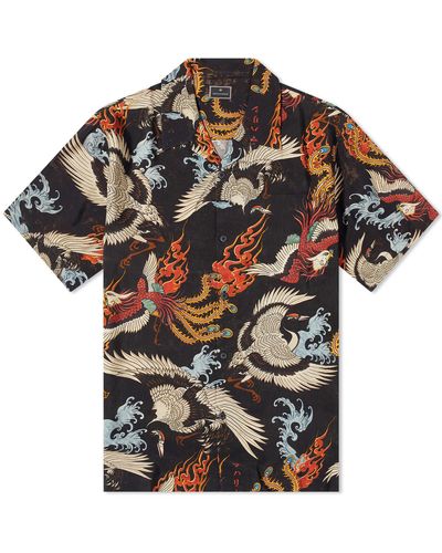 Maharishi Peace Cranes Vacation Shirt - Black