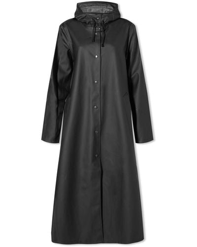 Stutterheim Moseback Long Rain Coat - Black