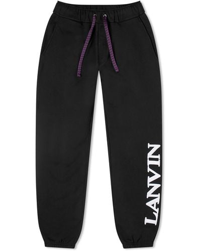 Lanvin X Future Embroidered Logo Sweat Trousers - Black