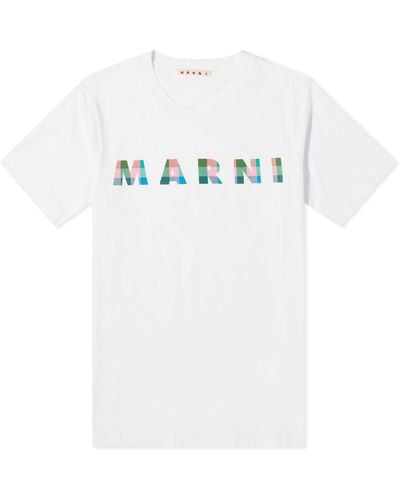 Marni Gingham Logo T-Shirt - White