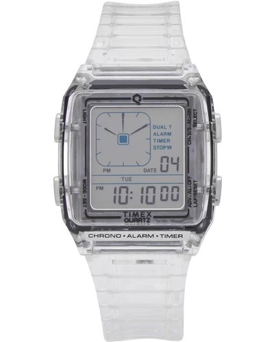 Timex Q Lca Transparent 35Mm Watch - Gray