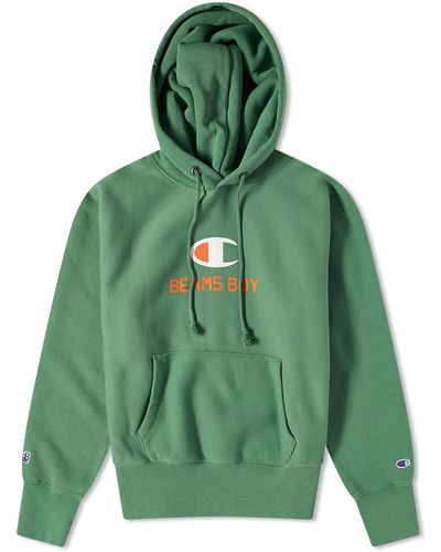 Champion Champion X Beams Boy Hooded Sweat - Green